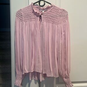 NWT Loveshack Fancy Fernanda Blouse. Orchard Ice, XS.